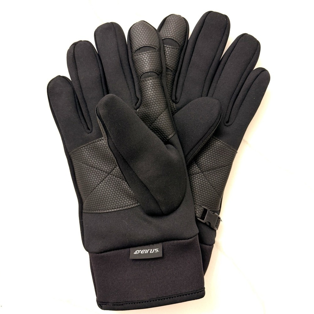 Seirus Xtreme All Weather Form Fit Cold Weather Gloves Black XL NEW - Picture 2 of 6